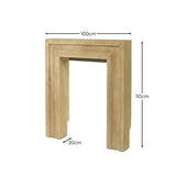 Riley 100cm Fireplace Surround - Chalked Mango Wood - Laura James 