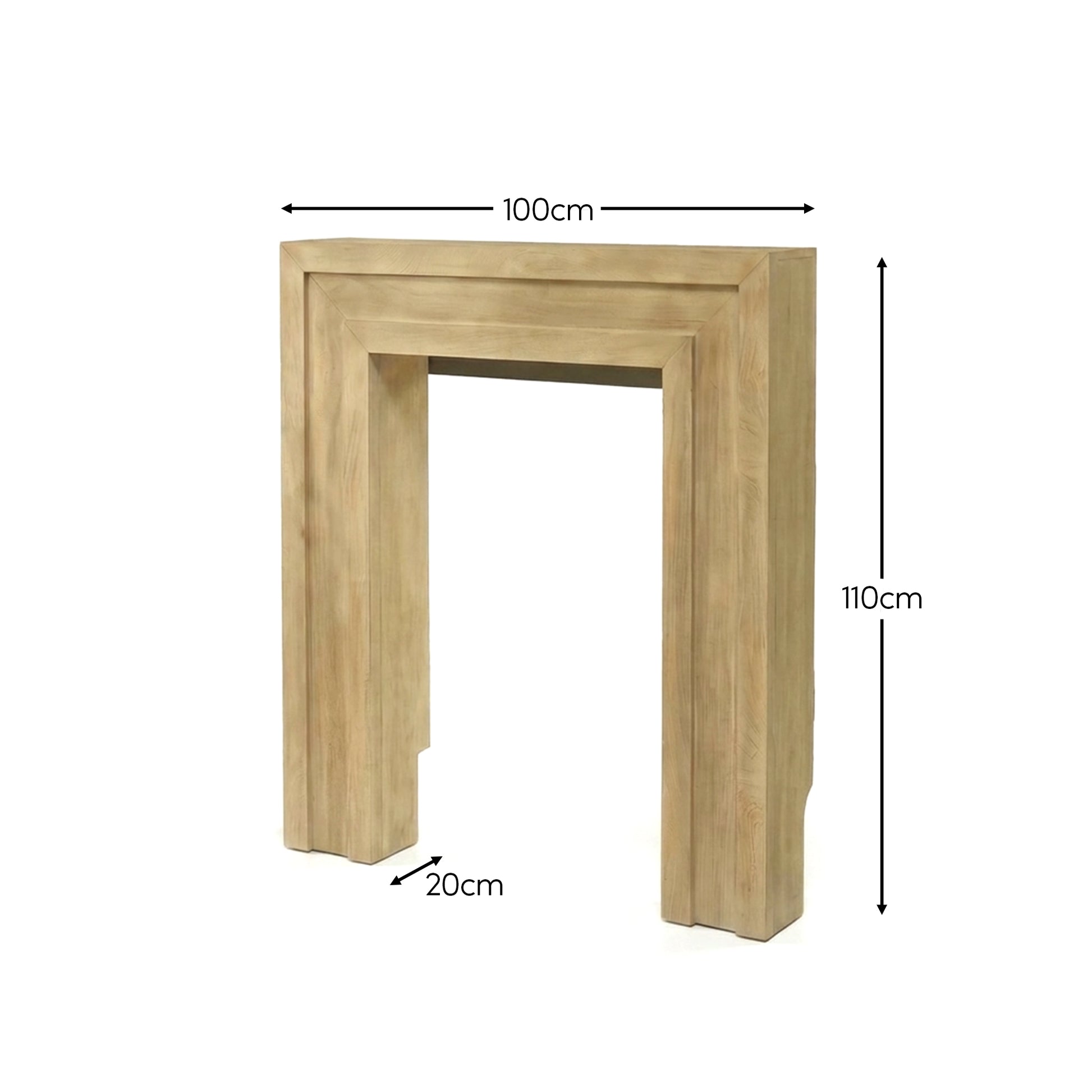 Riley 100cm Fireplace Surround - Chalked Mango Wood - Laura James 
