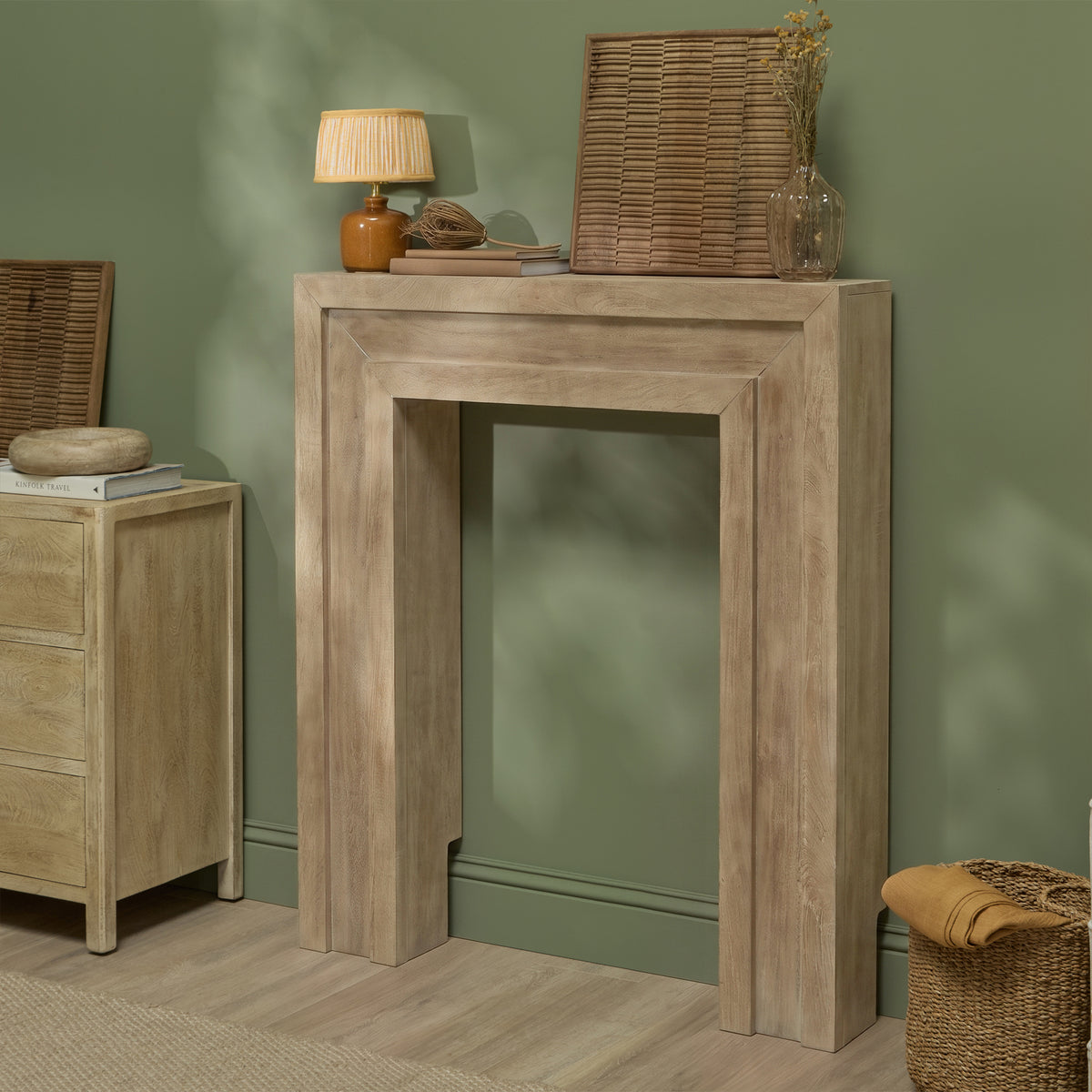 Riley 100cm  Fireplace Surround - Almond Brown - Laura James 