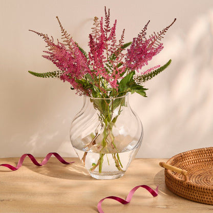 Rimini 20cm Glass Vase - Clear - Laura James 