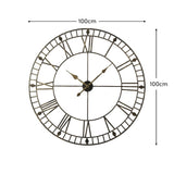 Skeleton Clock – Black and Gold – 100cm - Laura James