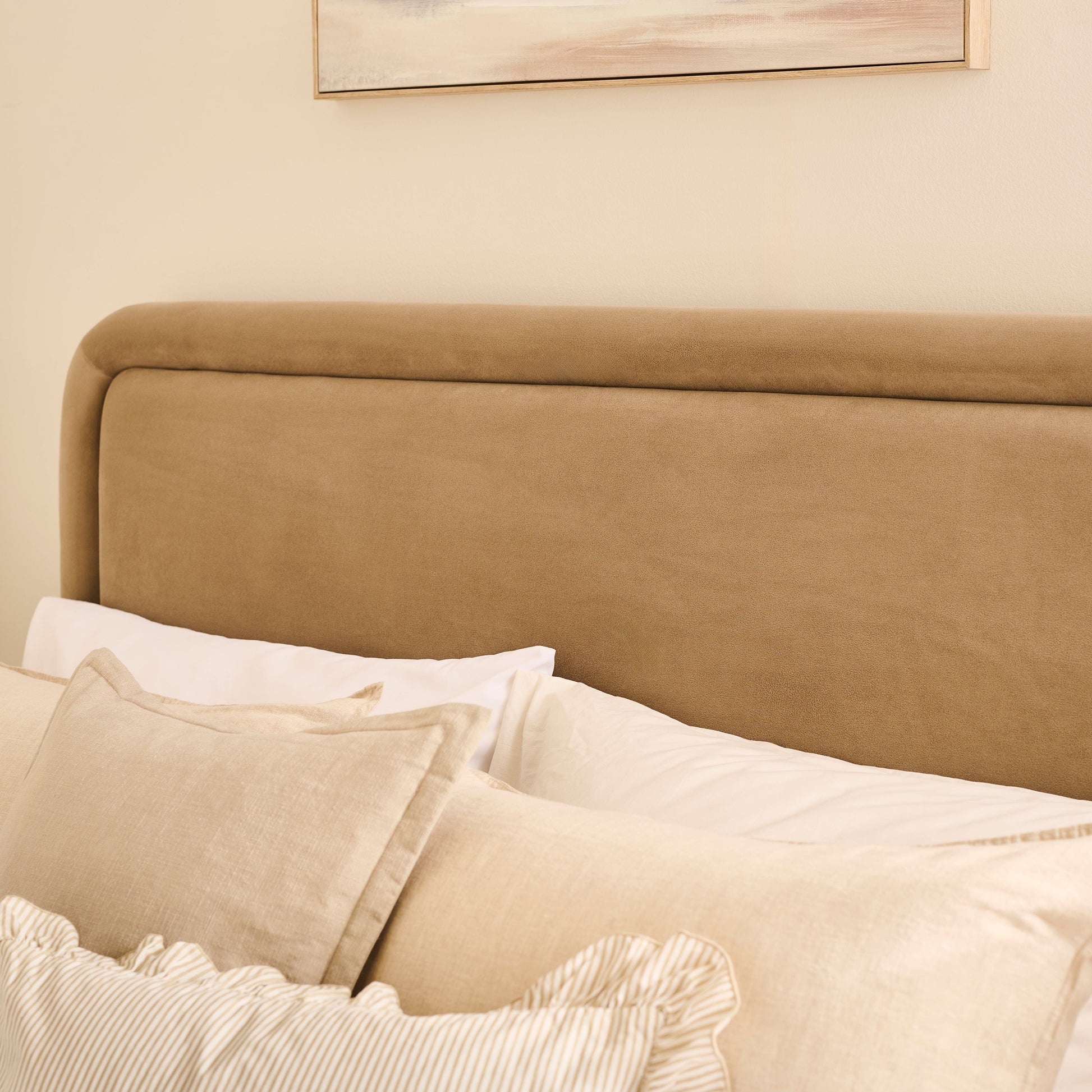 Robyn King Ottoman Bed - Driftwood - Laura James 