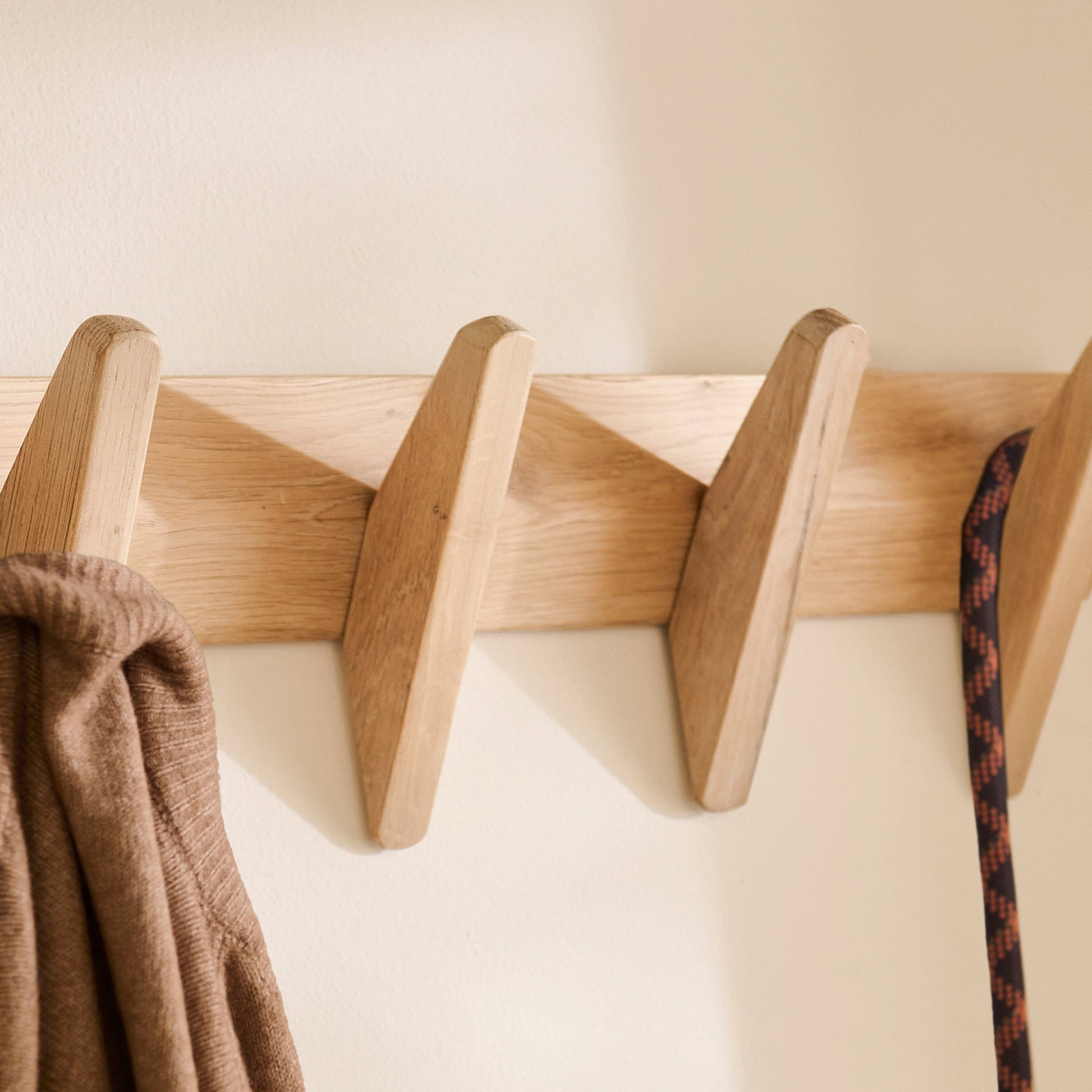 Roe Small Whitewash Oak Coat Rack- Laura James 