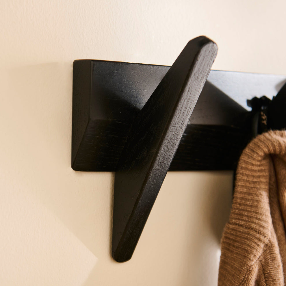 Roe Small Coat Rack - Black Oak - Laura James