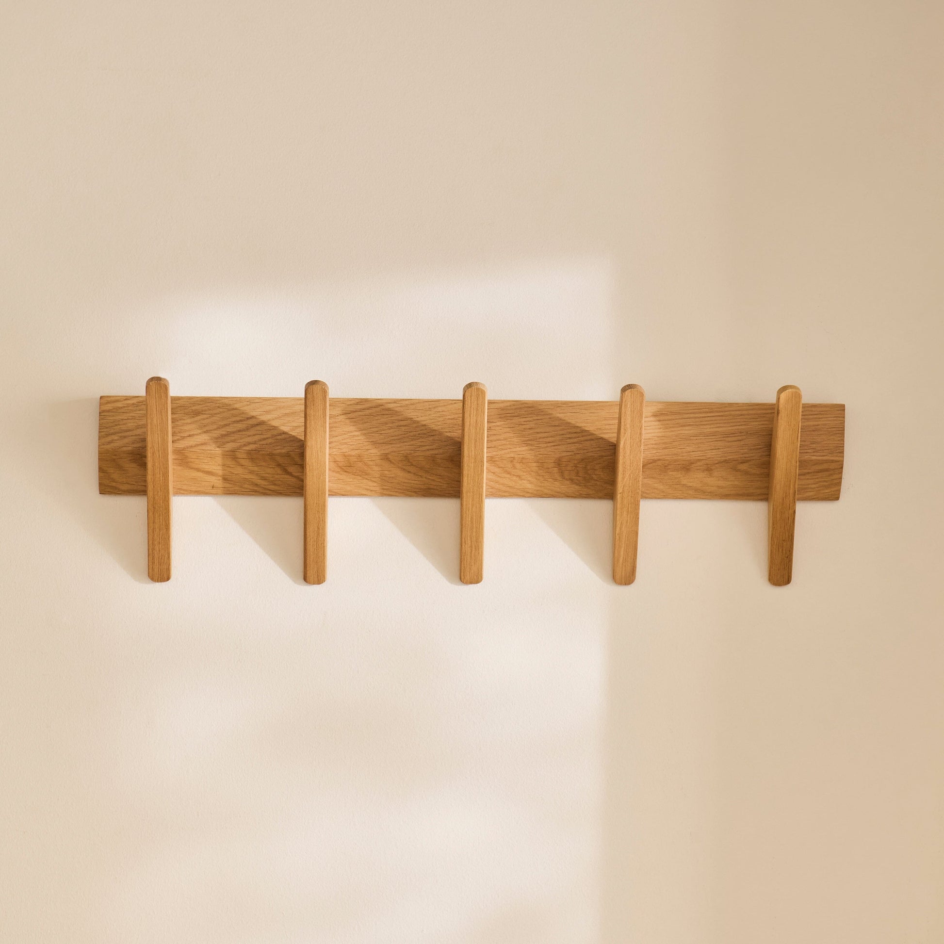 Roe Small Pale Oak Coat Rack - Laura James 