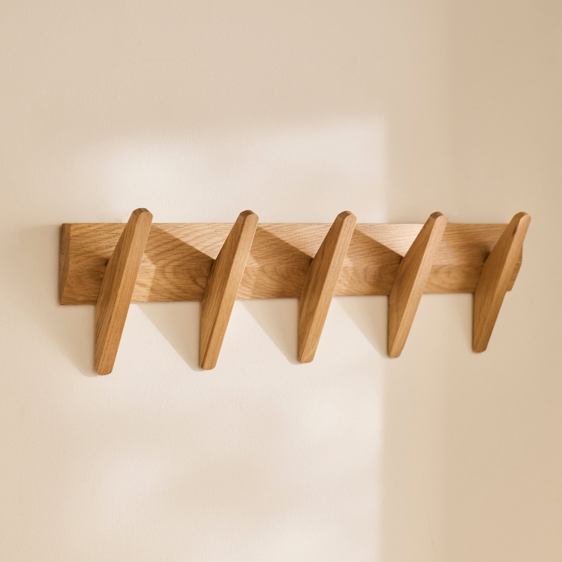 Roe Small Pale Oak Coat Rack - Laura James 