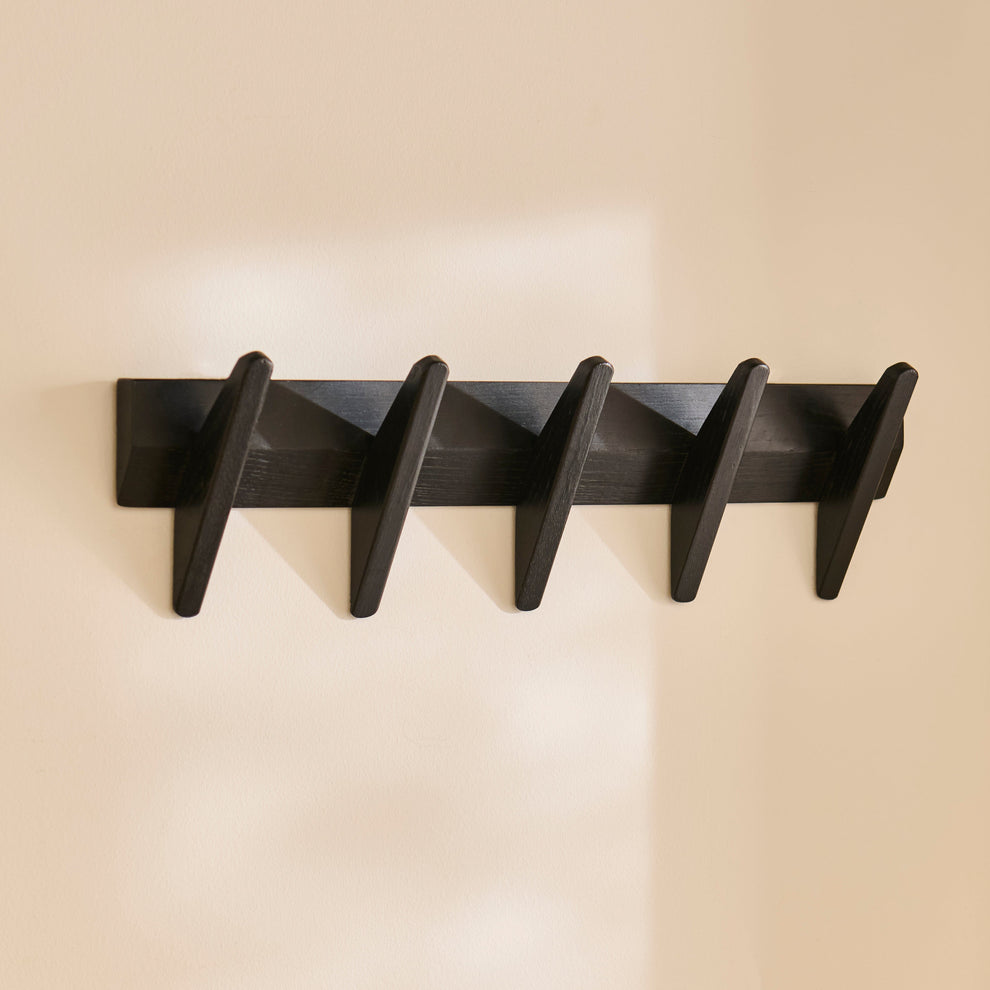 Roe Small Coat Rack - Black Oak - Laura James