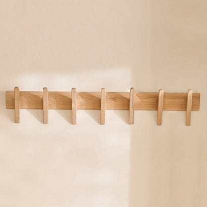 Roe Large Whitewash Oak Coat Rack - Laura James