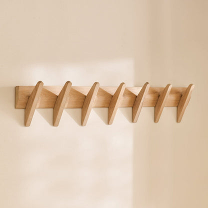 Roe Large Whitewash Oak Coat Rack - Laura James