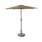 Outlet - Cappuccino Parasol - 2.7m Round with Grey Concrete Base