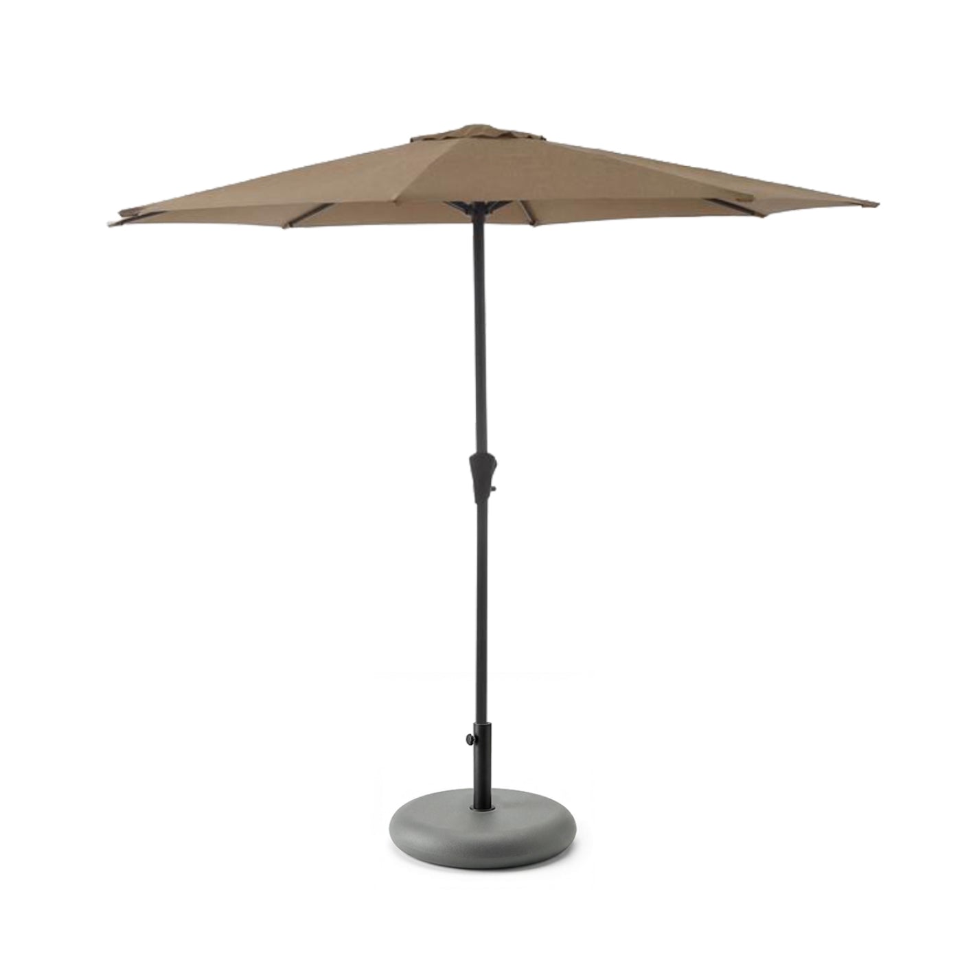 Cappuccino Parasol - 3m Round with Grey Concrete Base