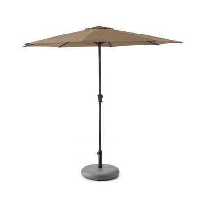 Cappuccino Parasol - 3m Round with Grey Concrete Base