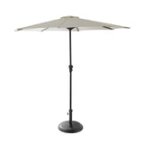 Round 3m Cream Parasol with 25kg Parasol Base - Black Concrete - Laura James