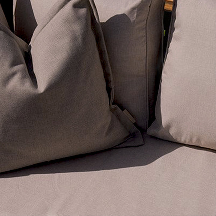 Rowan Arm Section Garden Cushion Covers - Grey - Laura James 