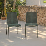 Ryder Khaki Green Rope Garden Chairs - Set of 2 - Laura James