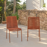Ryder Burnt Orange Rope Garden Chairs - Set of 2 - Laura James