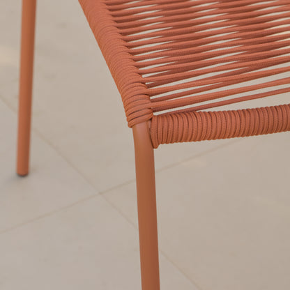 Ryder Burnt Orange Rope Garden Chairs - Set of 2 - Laura James