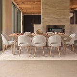 Sabina 160-240cm Whitewash Oak Extending Dining Table Set