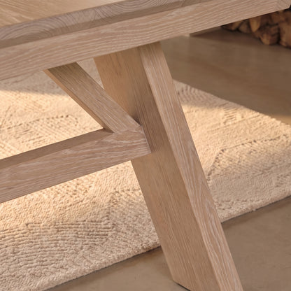 Sabina 160-240cm Whitewash Oak Extending Dining Table - Laura James 