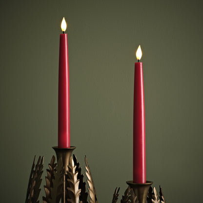 Samsta Battery Taper Candles - Set of 2 - Christmas Red