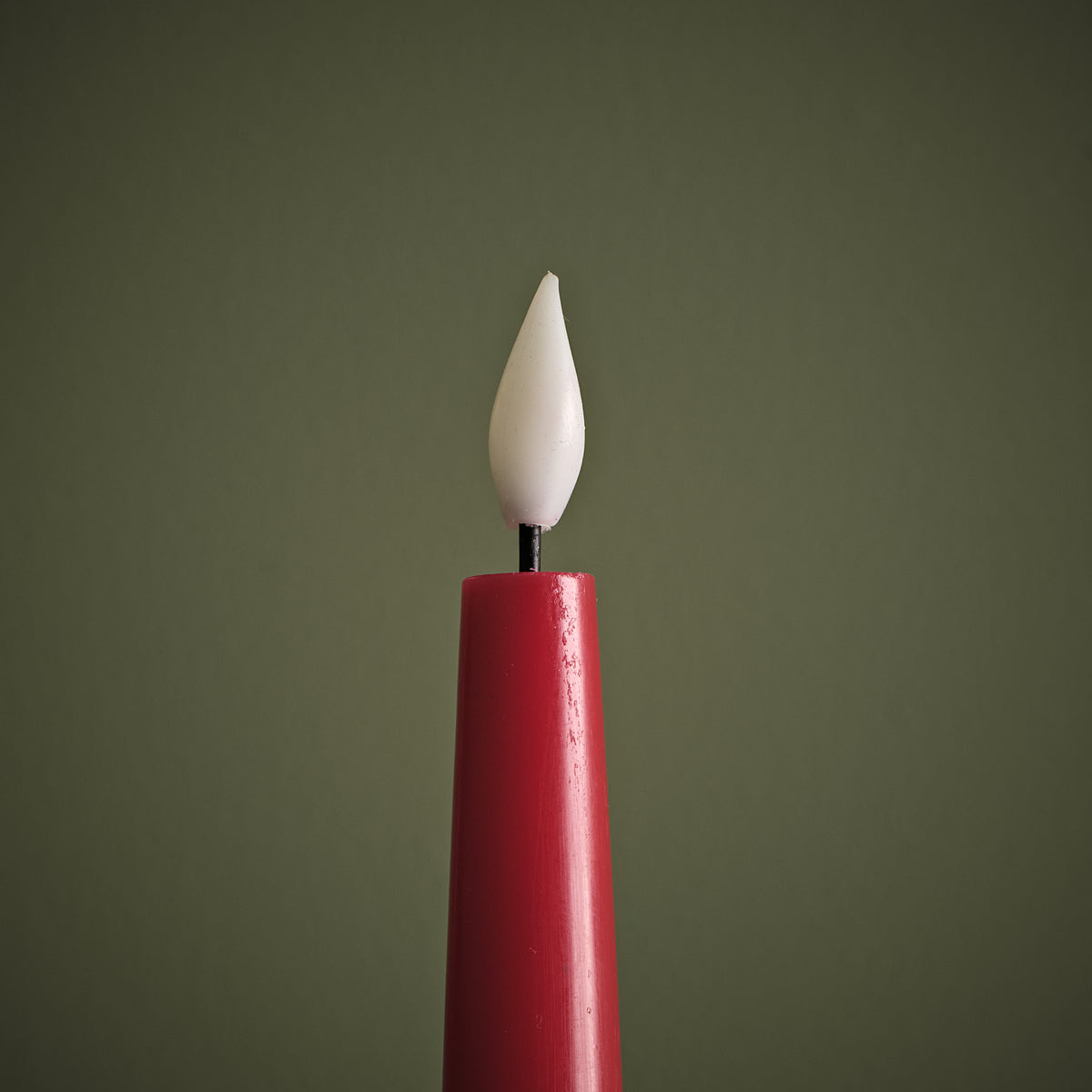 Samsta Battery Taper Candles - Set of 2 - Christmas Red