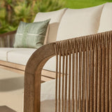 Shiro 3 Seater Whitewash Sofa Set with Shiro Occasional Armchairs and Rectangular Coffee Table - Laura James 