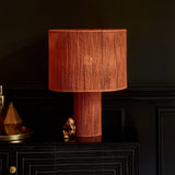 Sirana Large Burnt Orange Jute Table Lamp