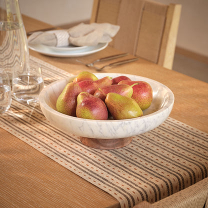 Spello 30cm Bowl - White Marble - Laura James 