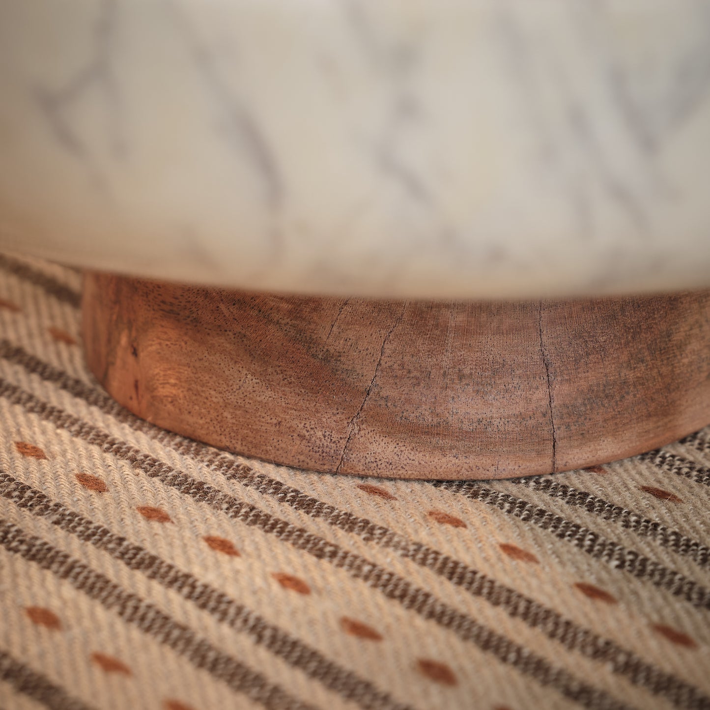 Spello 30cm Bowl - White Marble - Laura James 