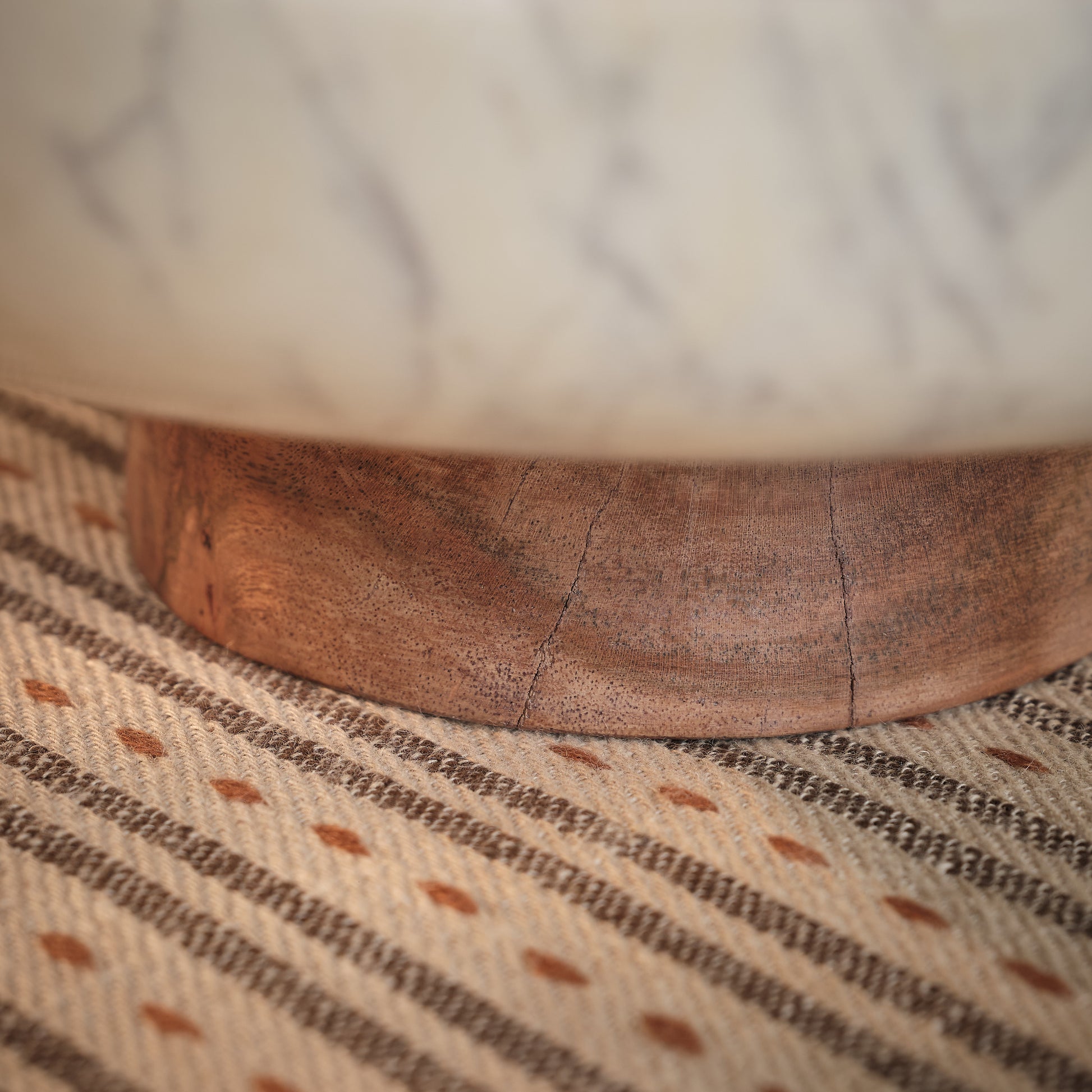 Spello 30cm Bowl - White Marble - Laura James 