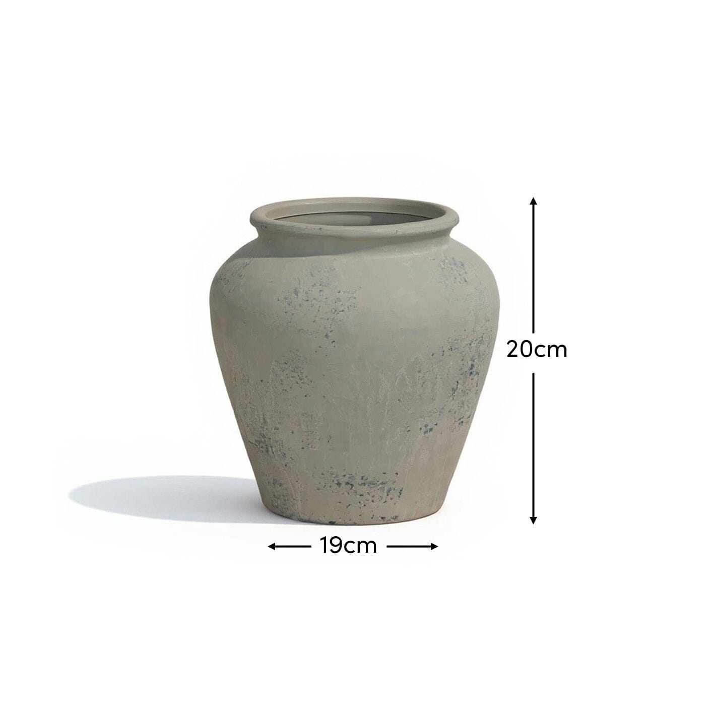 Suma 20cm Terracotta Vase - Off White - Laura James