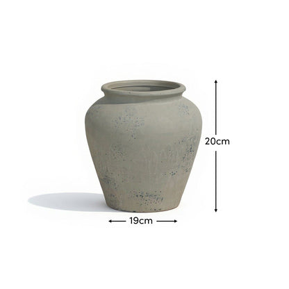 Suma 20cm Terracotta Vase - Off White - Laura James