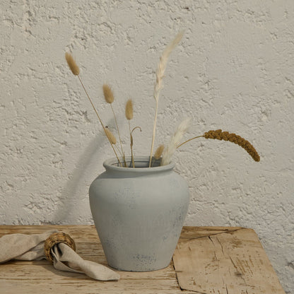 Suma 20cm Terracotta Vase - Off White - Laura James