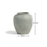 Suma 21.5cm Terracotta Vase - Off White - Laura James