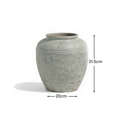 Suma 21.5cm Terracotta Vase - Off White - Laura James