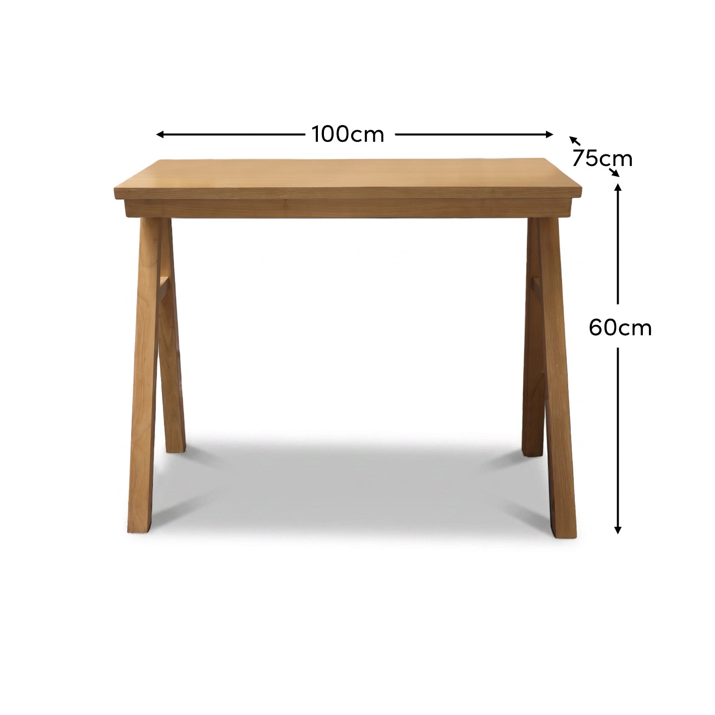Sabina 100cm Rectangular Desk - Pale Oak - Laura James 