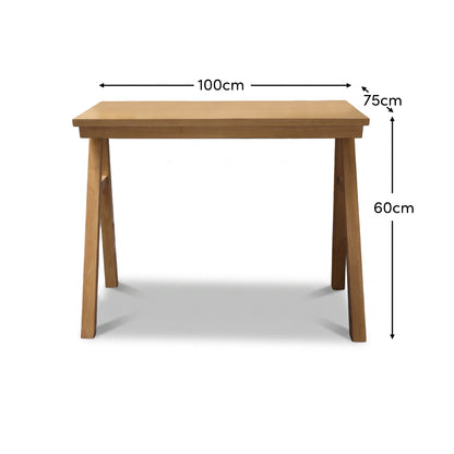 Sabina 100cm Rectangular Desk - Pale Oak - Laura James 