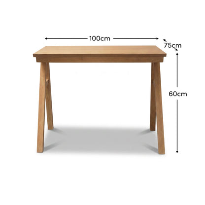 Sabina 100cm Rectangular Desk - Whitewash Oak - Laura James 