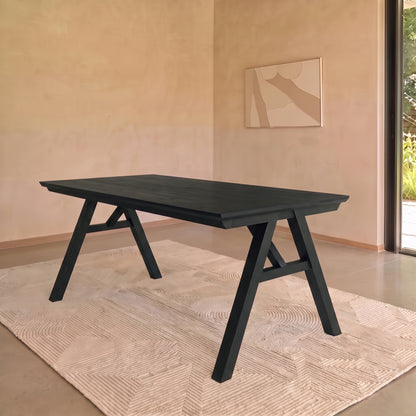 Sabina 160-240cm Black Oak Extending Dining Table