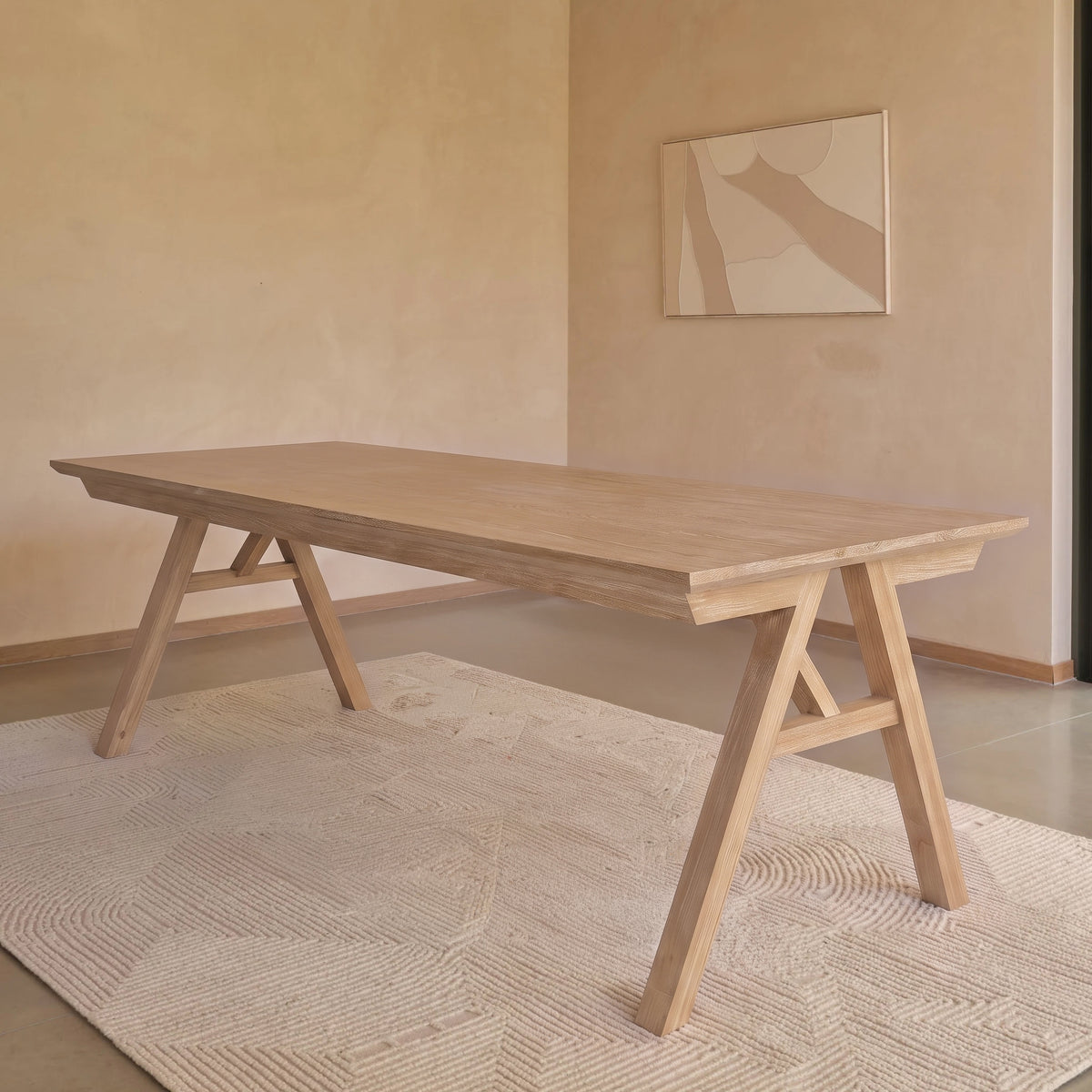 Sabina 160-240cm Whitewash Oak Extending Dining Table - Laura James 