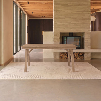Sabina 160-240cm Whitewash Oak Extending Dining Table - Laura James 