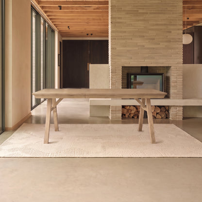Sabina 160-240cm Whitewash Oak Extending Dining Table - Laura James 