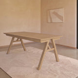 Sabina 160-240cm Whitewash Oak Extending Dining Table - Laura James 