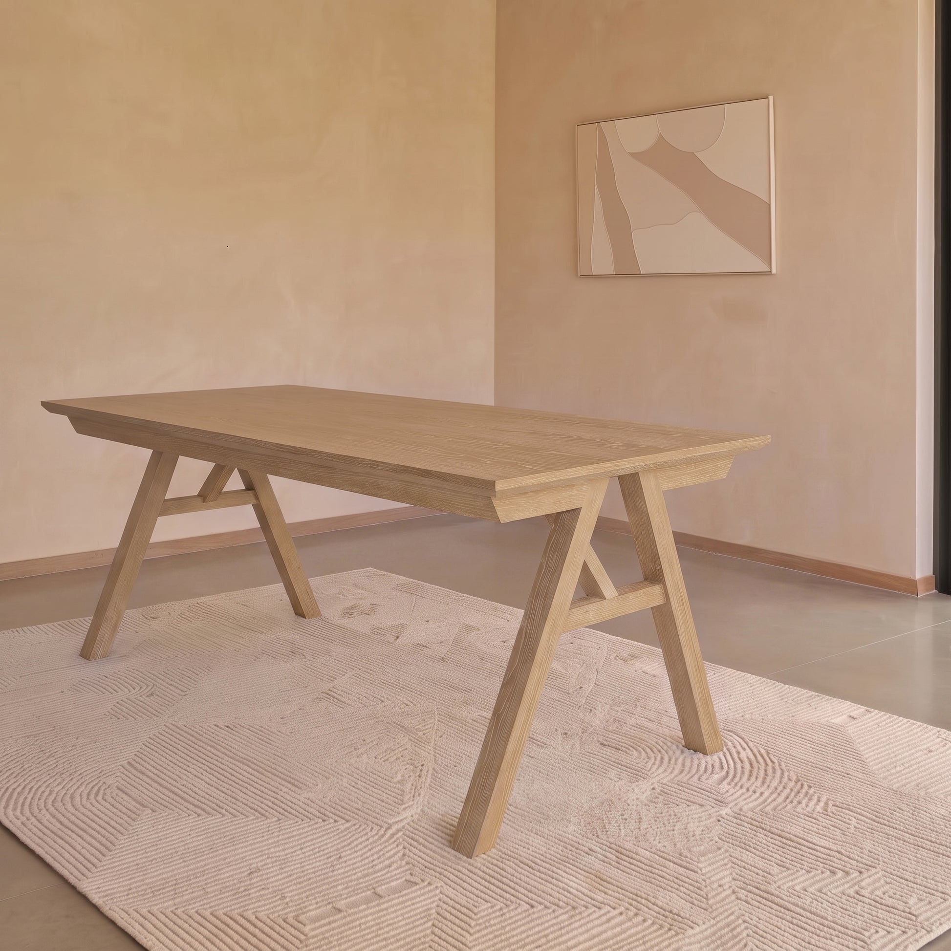 Sabina 160-240cm Whitewash Oak Extending Dining Table - Laura James 