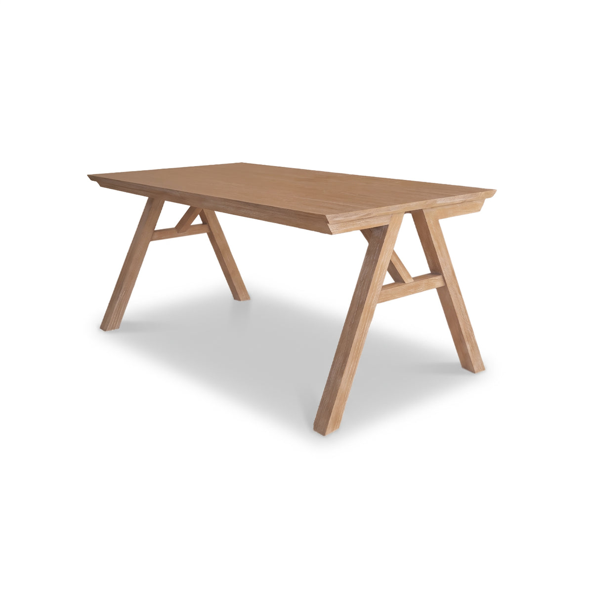 Sabina 160-240cm Whitewash Oak Extending Dining Table - Laura James 