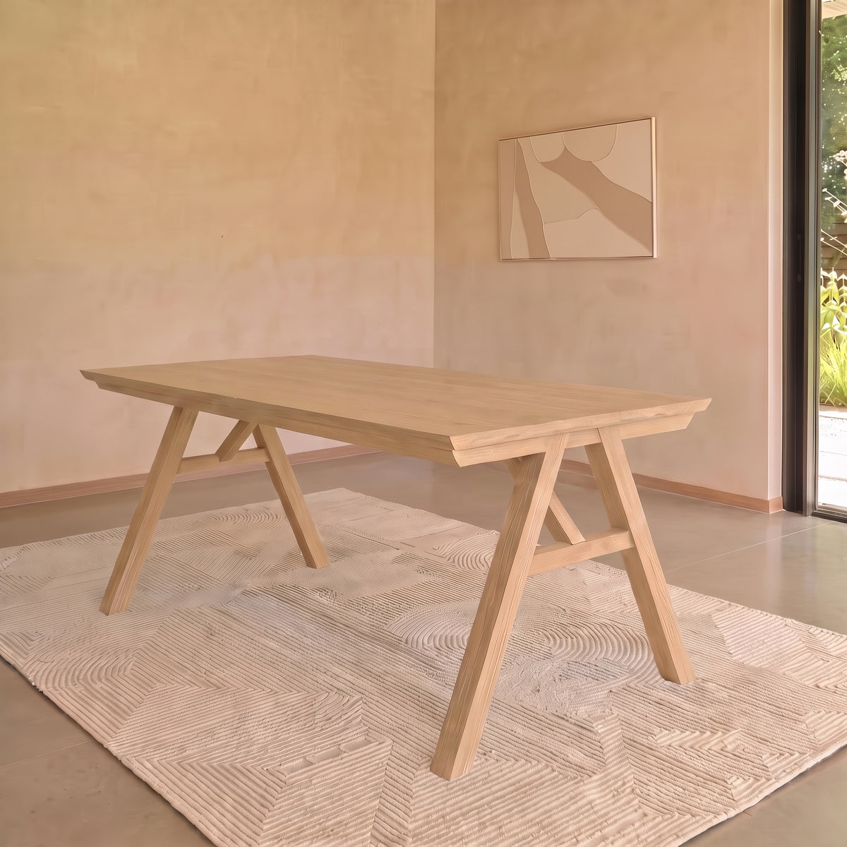 Sabina 160-240cm Whitewash Oak Extending Dining Table Set