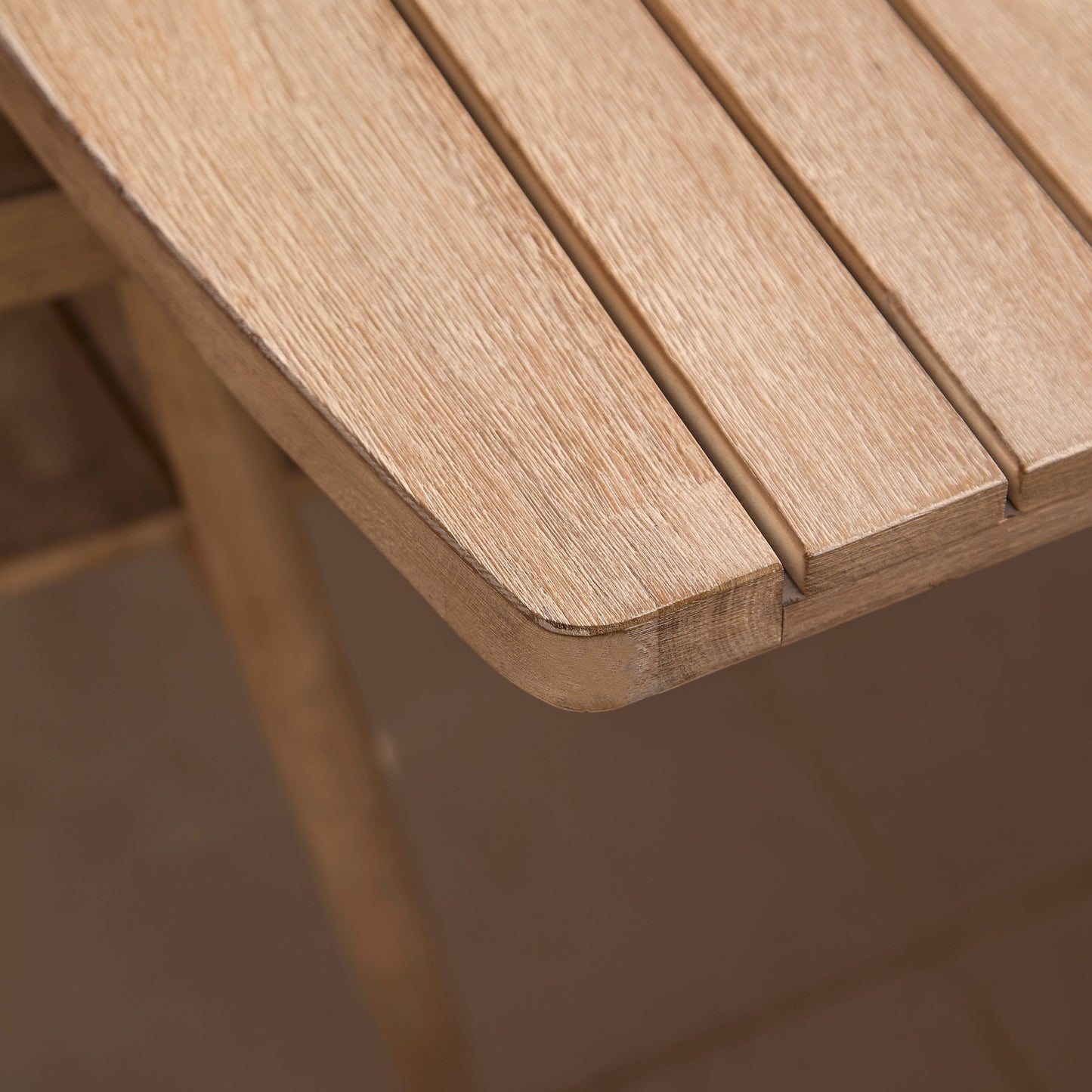Saffron 8 Seater Extending Garden Dining Table - Brushed Light Acacia - Laura James
