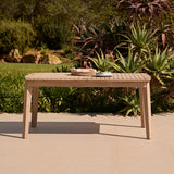 Saffron 8 Seater Extending Garden Dining Table - Brushed Light Acacia - Laura James
