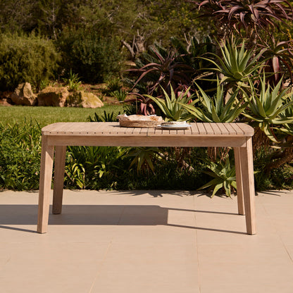 Saffron 8 Seater Extending Garden Dining Table - Brushed Light Acacia - Laura James