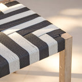 Saffron Brushed Light Acacia Garden Chair - Set of 2 - Beige/Black Laura James